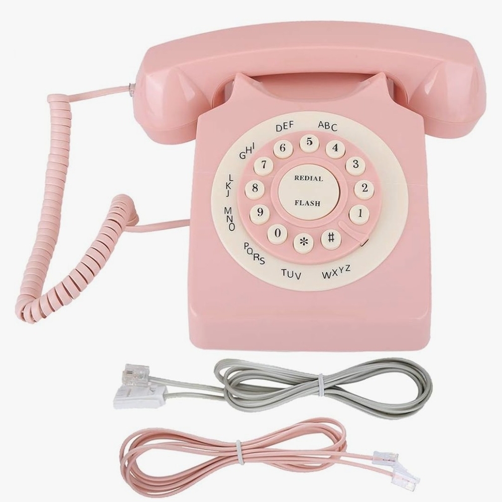 GREEN Vintage Rotary Dial Telephone